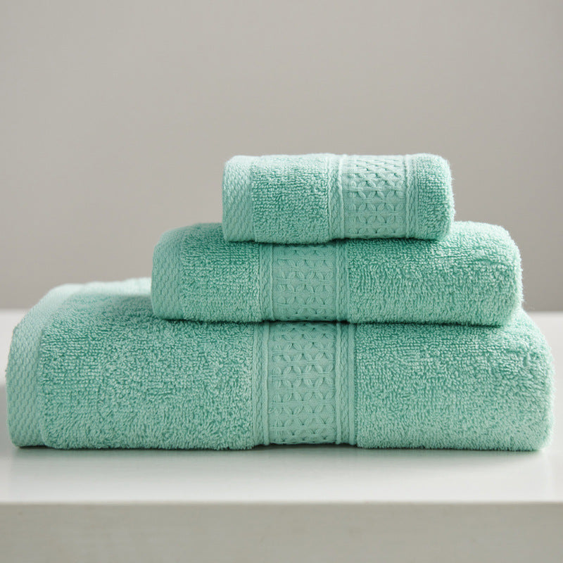3-Piece Cotton Towel Set | Face, Hand & Bath Towel