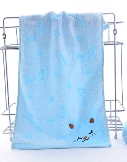 Bamboo Fibre Kitten Face Towel | Soft Cotton Blend Hand Towel