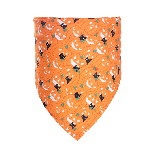 Halloween Pet Bandana – Spooky Dog & Cat Triangular Scarf | 7 Designs