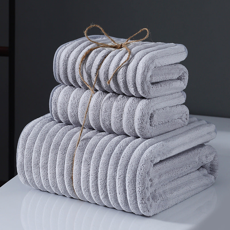 Soft Coral Fleece Bath Towel | Fast-Absorbing & Plush | 5 Colours