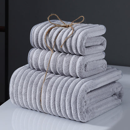 Soft Coral Fleece Bath Towel | Fast-Absorbing & Plush | 5 Colours