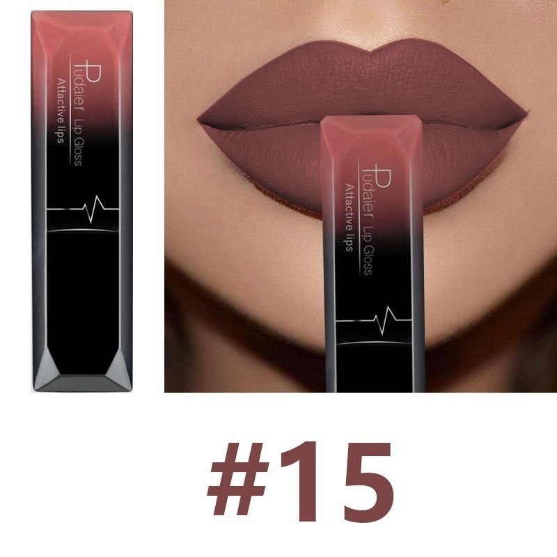 Matte Liquid Lip Gloss – Waterproof Long-Lasting 8ml, 21 Shades