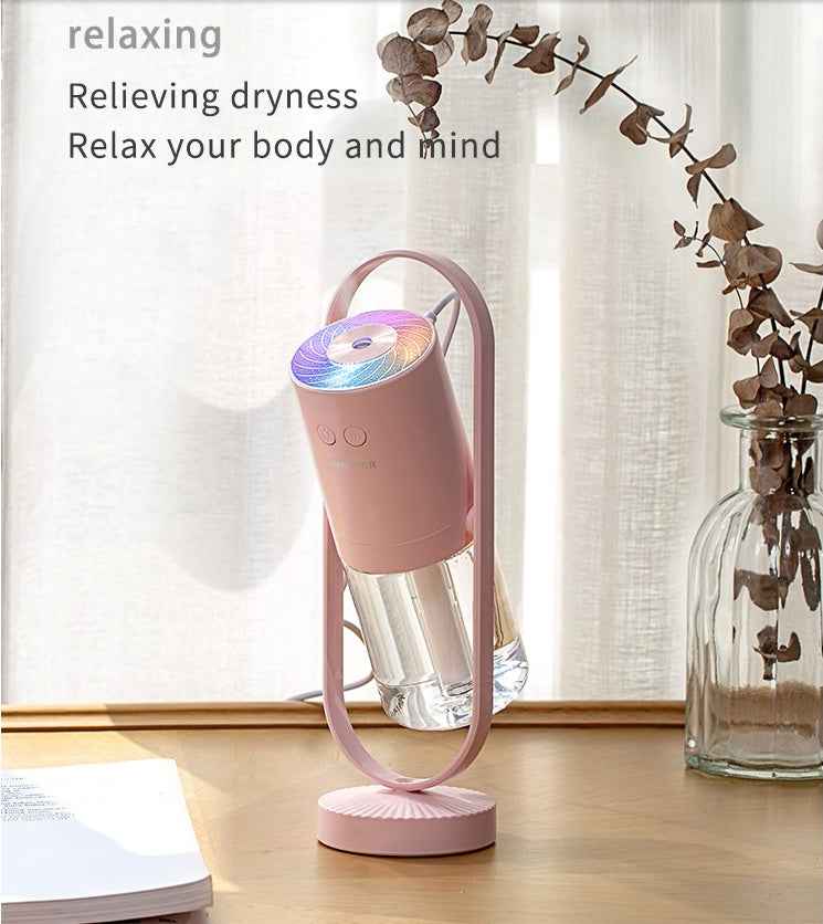 USB Air Humidifier with Projection Night Light – Portable Ultrasonic Mist Maker