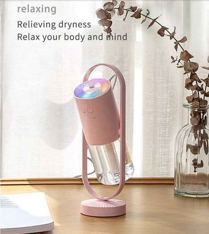 USB Air Humidifier with Projection Night Light – Portable Ultrasonic Mist Maker