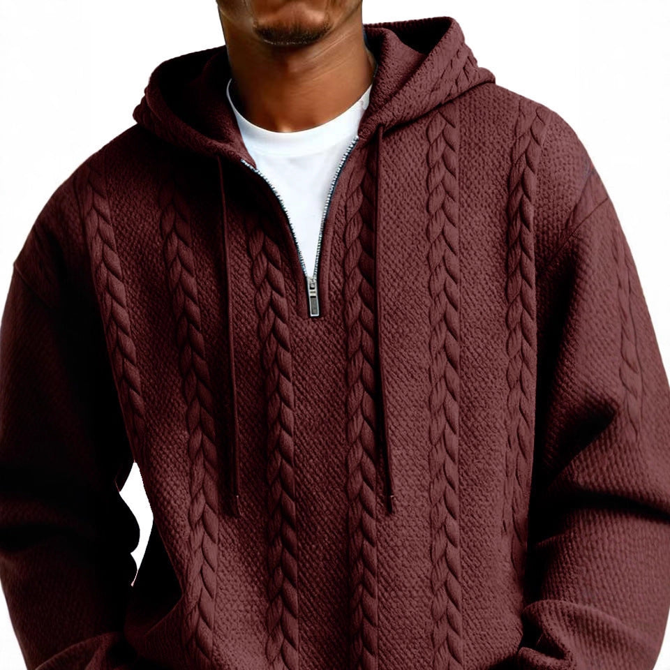 Men's Half-Zip Printed Hoodie – Loose Fit Pullover | 10 Styles | Sizes S–5XL