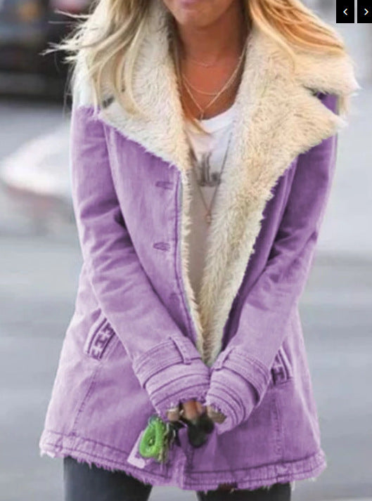Women's Fleece-Lined Padded Jacket | 13 Colours, Sizes S–5XL