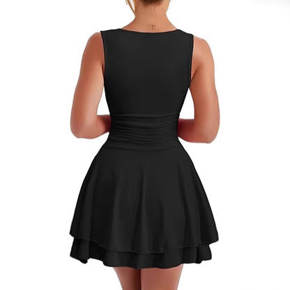 Women's Corset Mini Dress – Sleeveless, High-Waist A-Line | XS–XL