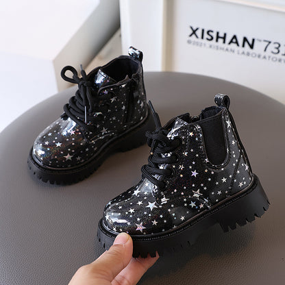 Toddler Girls' Side-Zip Boots | Non-Slip & Warm | EU 21-30