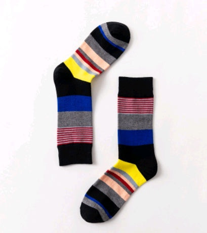 Men’s Novelty Jacquard Cotton Socks 10 Patterns Fireworks Christmas Tree