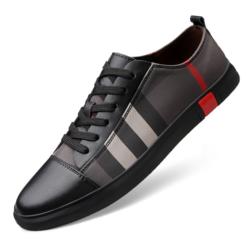 Men's Genuine Leather Dress Shoes – Smart Rubber Sole Shoes, Black & White
