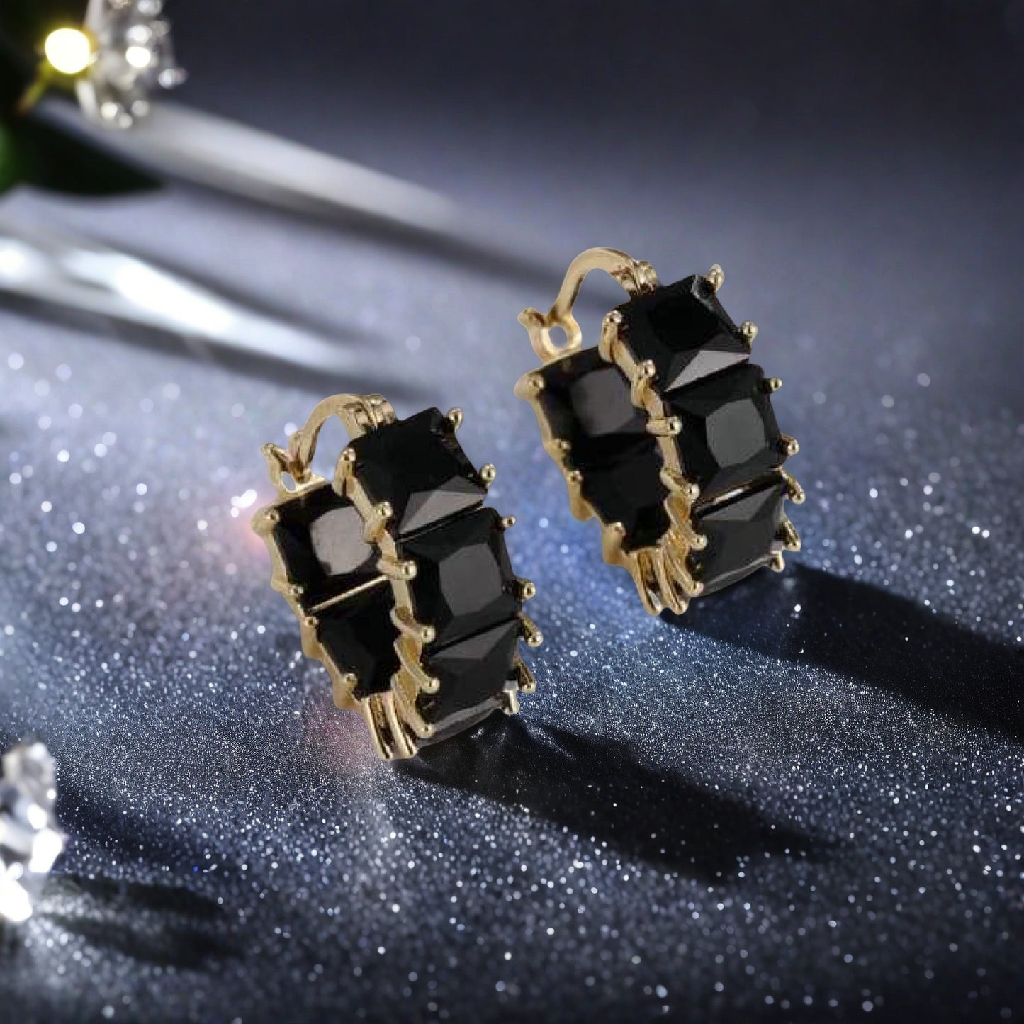 Crystal Zircon Ear Clips | Copper Electroplated Earrings for Women