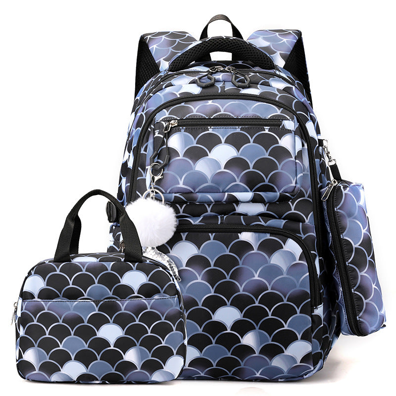 Girls' Mermaid Princess 3-Piece School Set – Backpack, Pencil Case & Handbag