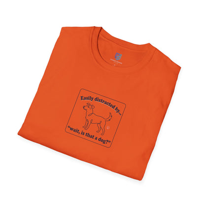 'Easily Distracted By…wait, is that a dog?' Cartoon Dog Graphic Tee