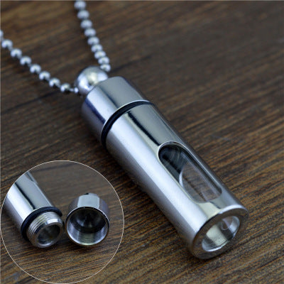 Titanium Steel Perfume Bottle Pendant