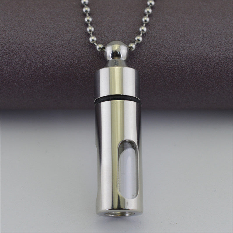 Titanium Steel Perfume Bottle Pendant