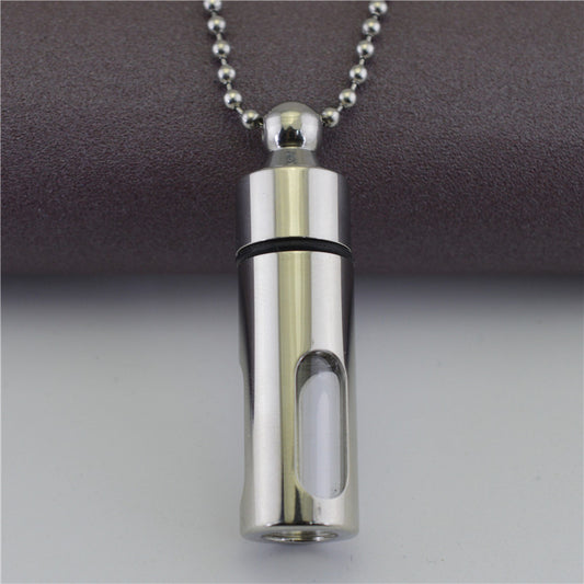 Titanium Steel Perfume Bottle Pendant