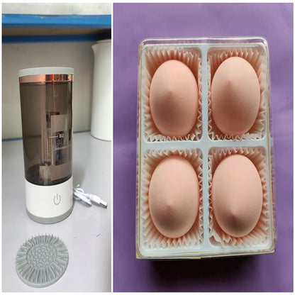 Electric Makeup Brush Cleaner — USB Rechargeable Automatic Brush Spinner & Dryer