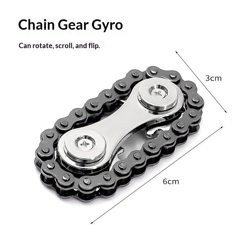 Metal Gear Chain Wheel Spinner Stress-Relief Toy | Alloy