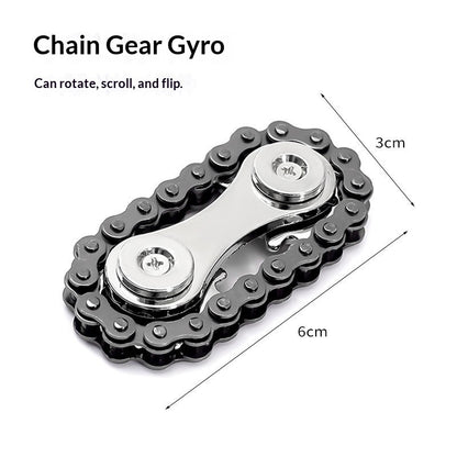 Metal Gear Chain Wheel Spinner Stress-Relief Toy | Alloy