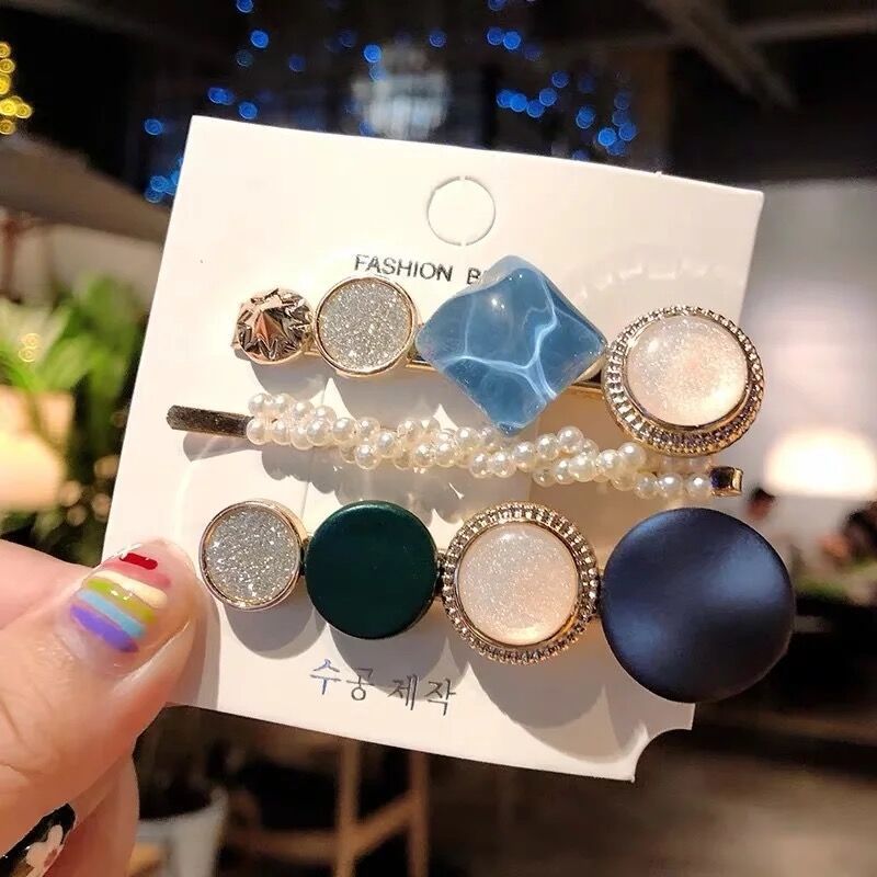 Geometric Resin Hair Clip – Polished Barrette | 15 Styles