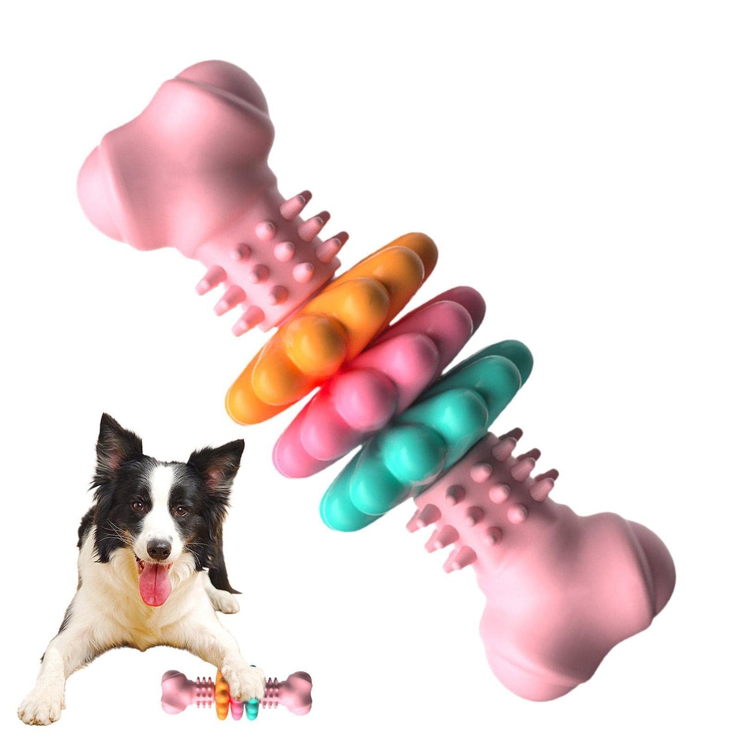 TPR Dog Bone Chew Toy | Dental Cleaning & Gum Massage for Dogs