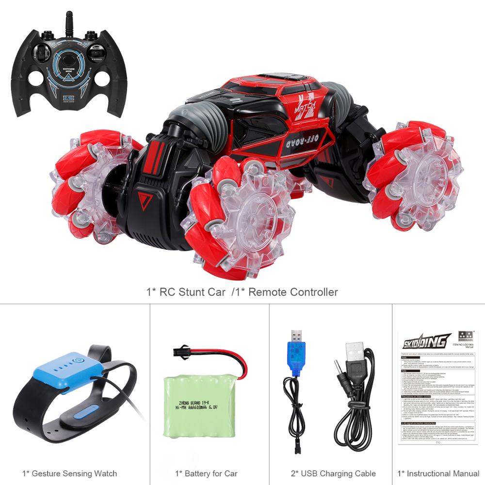 4WD Gesture Control RC Stunt Car – Morphing Off-Road & 8-Way Sideways