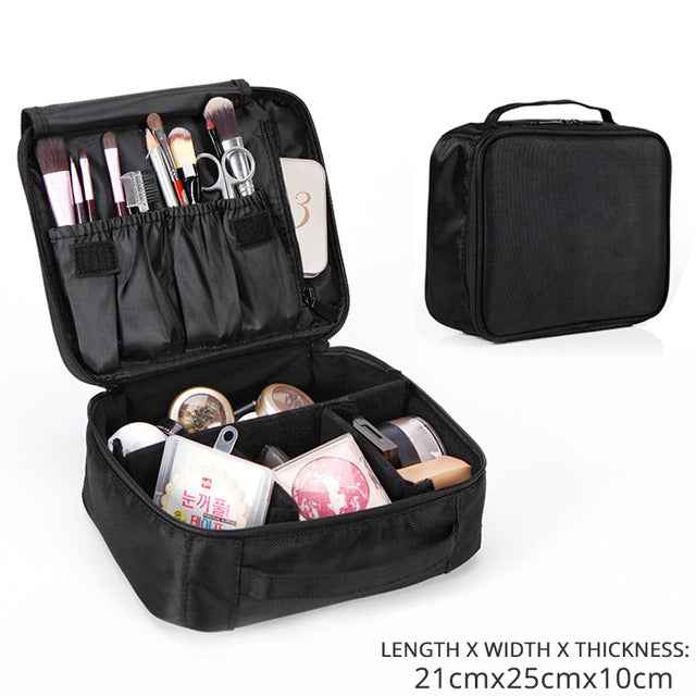Double Layer Make-Up Organiser Case – Large Capacity Oxford Cosmetic Storage Box