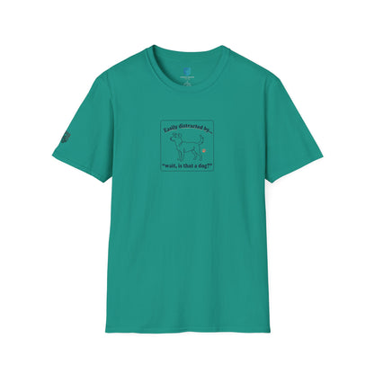 'Easily Distracted By…wait, is that a dog?' Cartoon Dog Graphic Tee