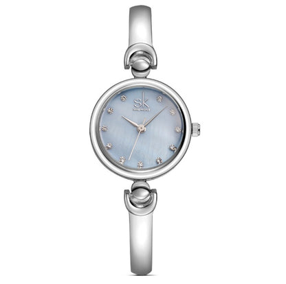 Women's Rhinestone Quartz Wristwatch | Diamond-Set Dial Alloy Watch in 5 Colours