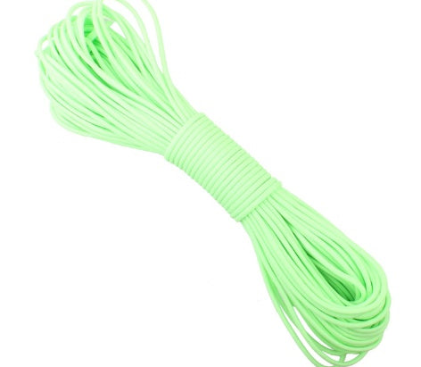 Glow-in-the-Dark 9-Strand Paracord – 550lb Survival Rope 1m & 6m Blue, Orange, Pink, Yellow, White & Green