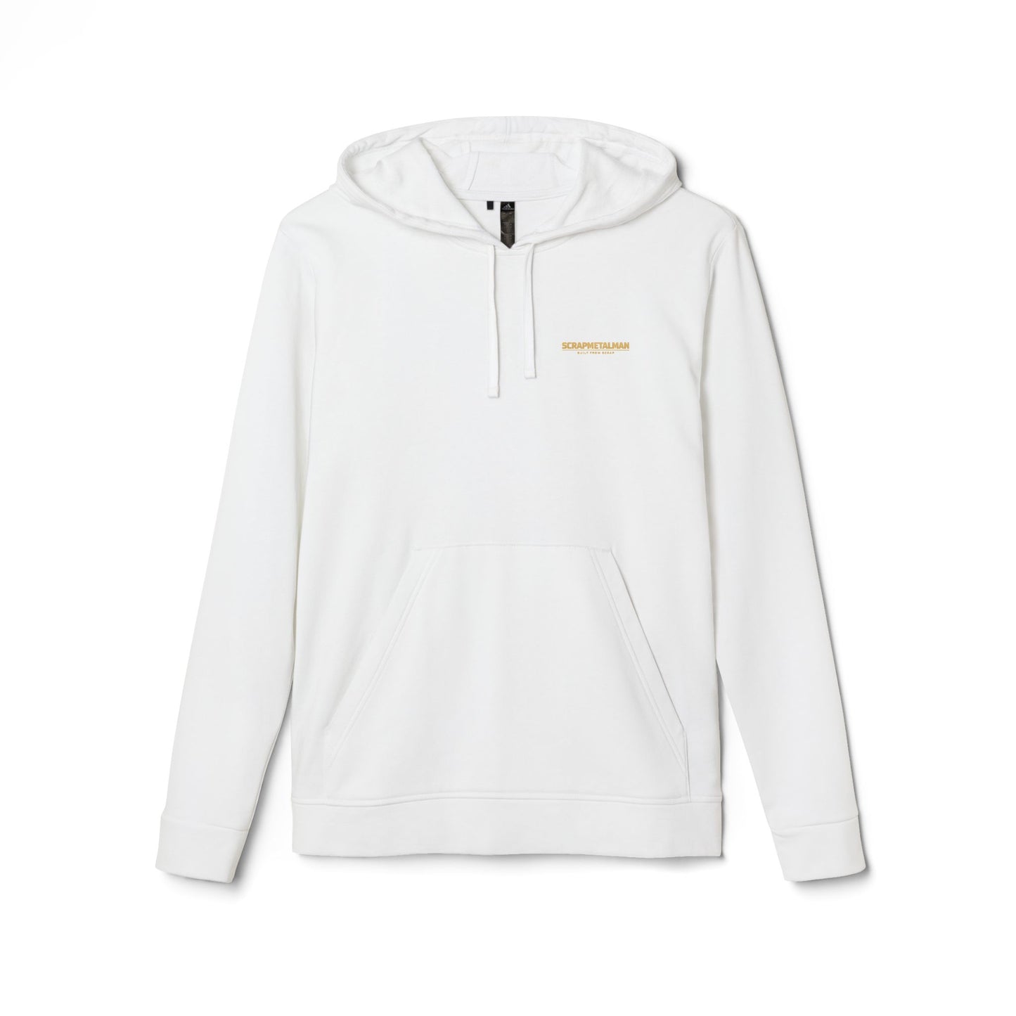 Minimalist Gold Logo Hoodie | White Fleece Unisex Pullover