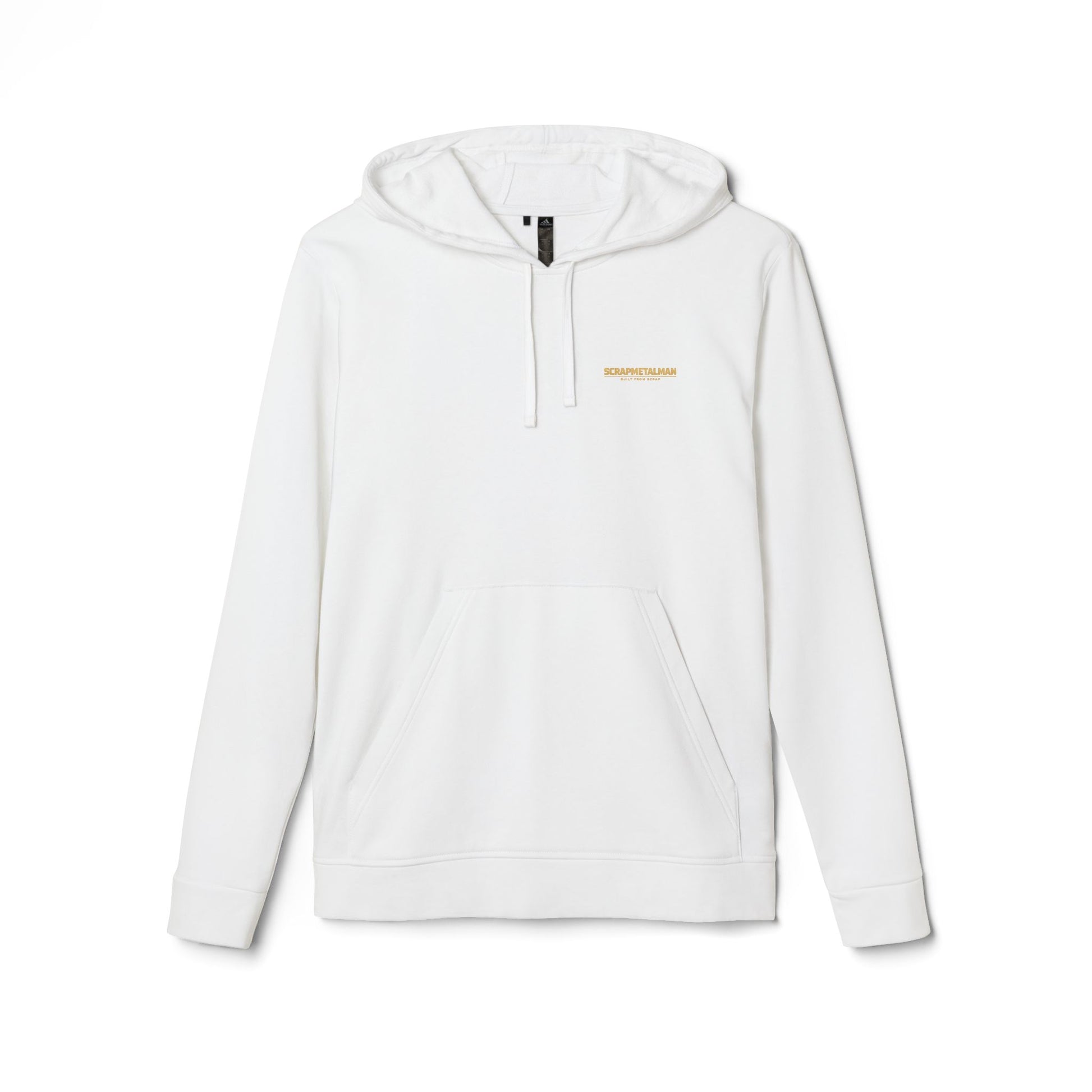 Minimalist Gold Logo Hoodie | White Fleece Unisex Pullover