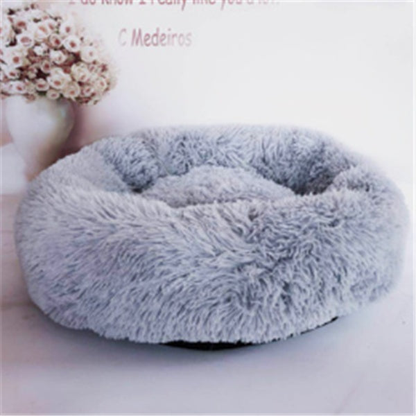 Round Plush Pet Bed | Anti-Slip | Machine Washable | 8 Sizes