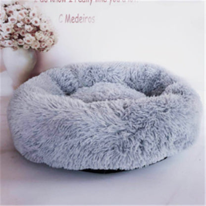 Round Plush Pet Bed | Anti-Slip | Machine Washable | 8 Sizes