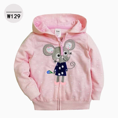 Baby & Toddler Zip-Up Printed Hoodie | Kids Casual Hoodie 9M-3Y