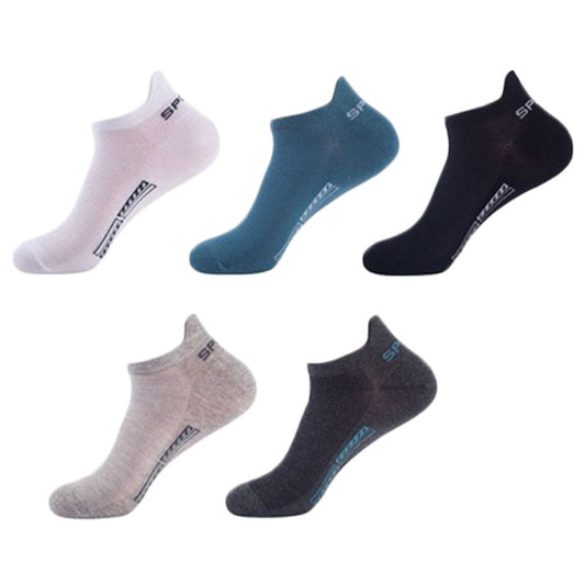 Men's Cotton Ankle Socks – Breathable Mesh Low-Cut Sports Socks