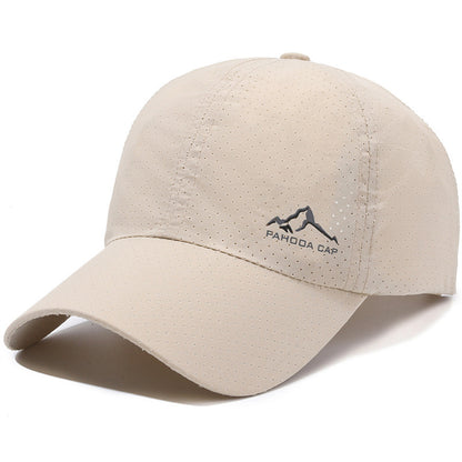 Breathable Hollow Polyester Baseball Cap - Sun Protection Unisex