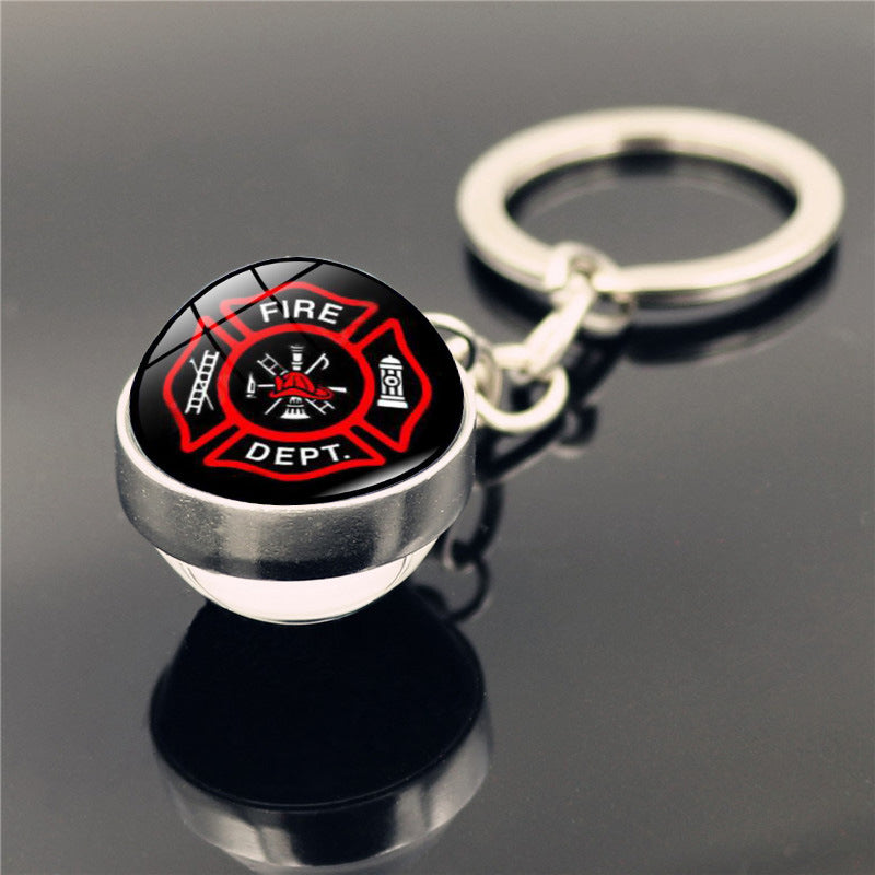 Double-Sided Gem Keychain | Zinc Alloy Crystal Charm | 8 Designs