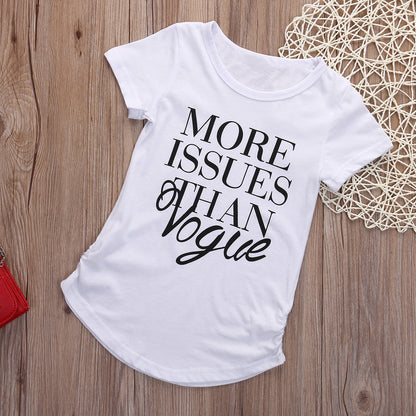 Girls Letter Print Short Sleeve T-Shirt – Classic Summer Top