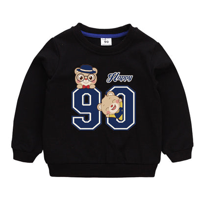 Children's Cartoon Cotton Pullover Sweatshirt | Boys Long Sleeve Top