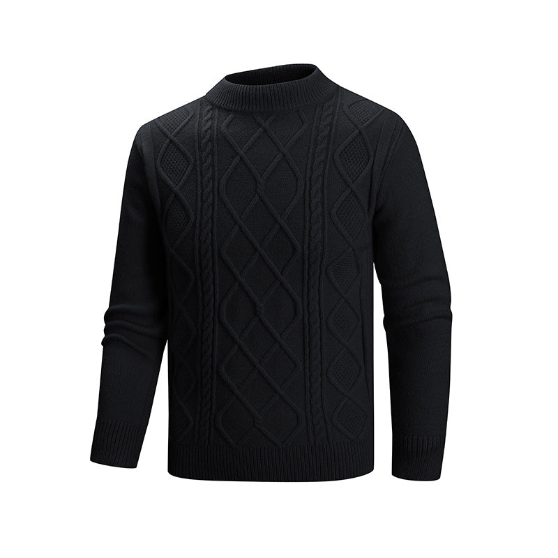 Men's Mock Neck Knit Pullover | Extra Thick Modal Blend | JParker