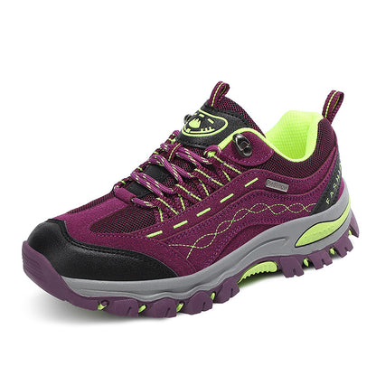 Breathable PU Mesh Low-Top Hiking Trainers - PHYLON Midsole Lace-Up