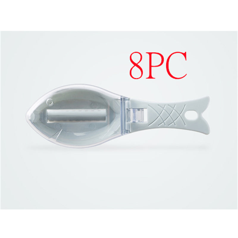 Fish Scale Scraper with Cover & Hanging Hook | Kitchen Descaling Tool