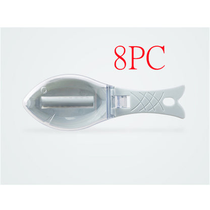 Fish Scale Scraper with Cover & Hanging Hook | Kitchen Descaling Tool