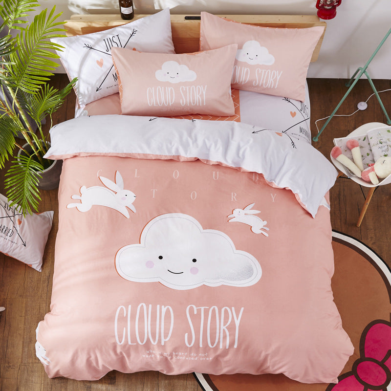 Cartoon Print Cotton Bedding Set 4 Piece | 32 Designs