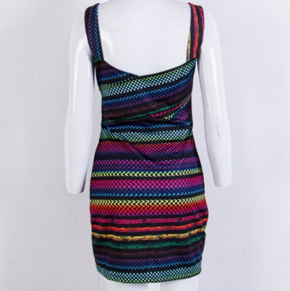 Women's Printed Short-Sleeve Midi Dress
