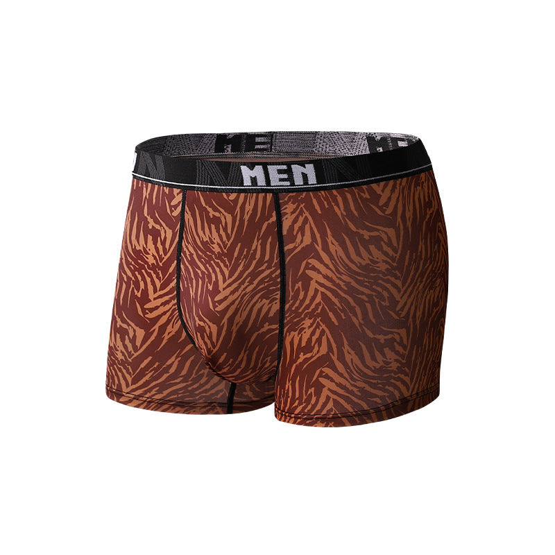 Men's Polyester Boxer Briefs – Mid-Waist Underwear Multiple Styles