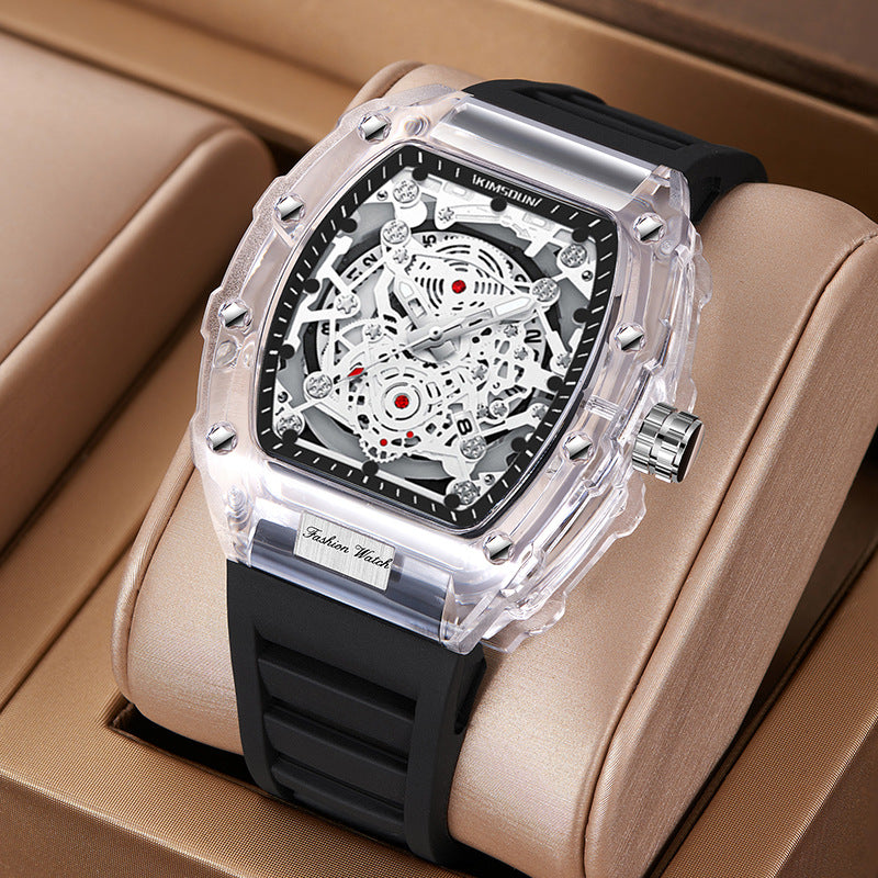 Men's Transparent Quartz Watch | 6 Colours | Matching Dial & Strap