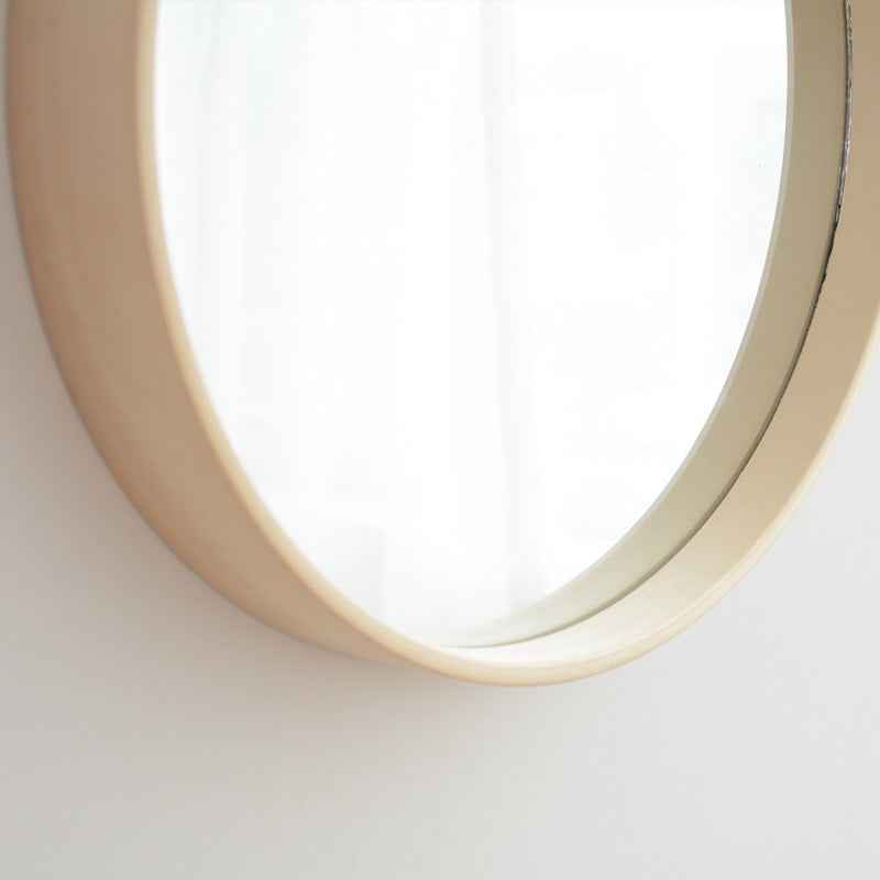 Solid Wood Round Wall Mirror – Natural Log Finish Hanging Mirror for Bathroom & Bedroom