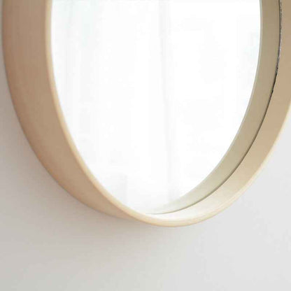 Solid Wood Round Wall Mirror – Natural Log Finish Hanging Mirror for Bathroom & Bedroom
